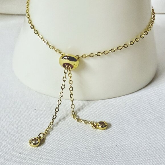 Reimagined Citrine Clear Quartz Gemstone Bracelet 18K Gold Plated - Picture 2 of 7